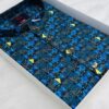 Printed Punjabi Dark Blue